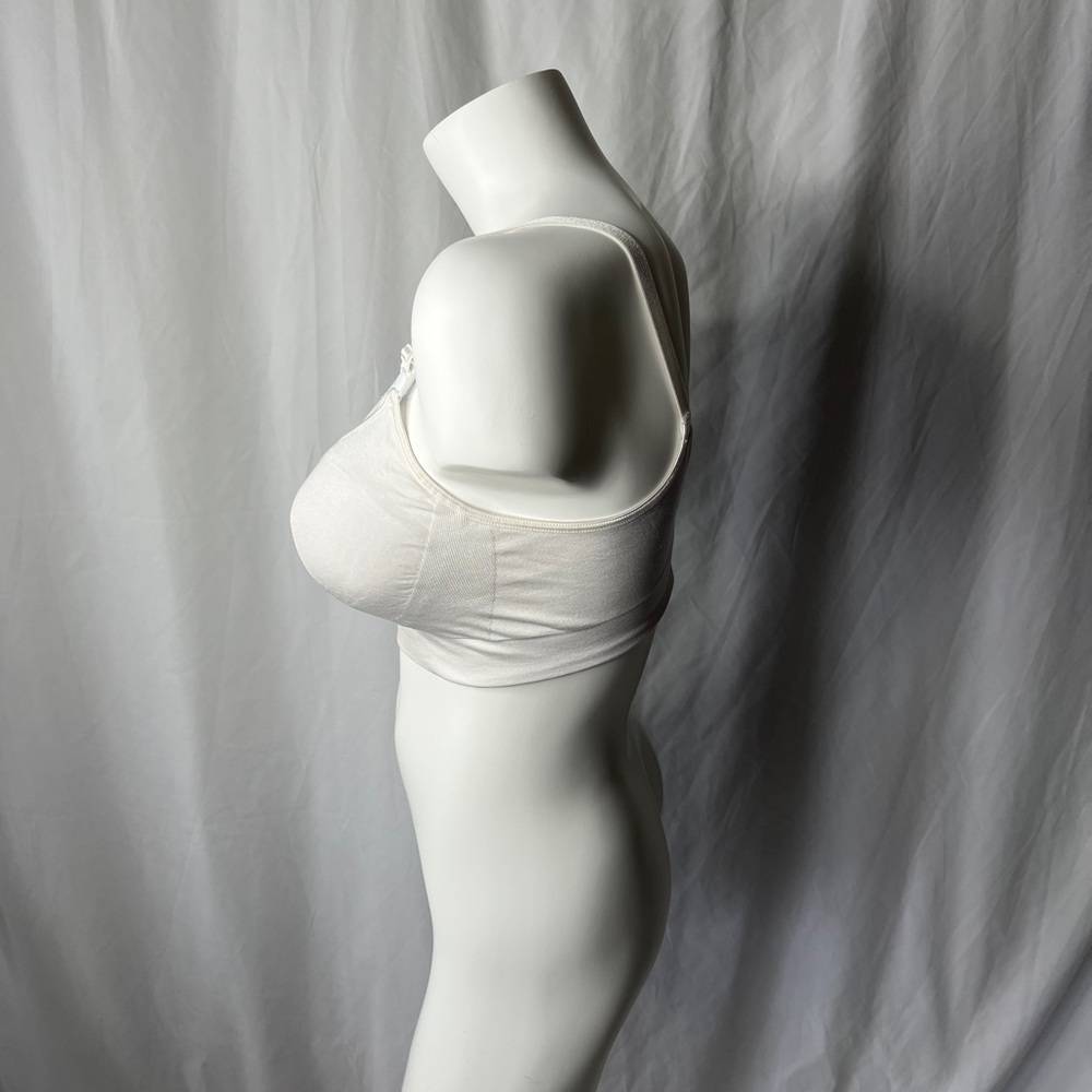 Warners® Dig-Free Comfort Band w/Seamless Stretch Wireless NUDE Bra -L - Picture 2 of 4